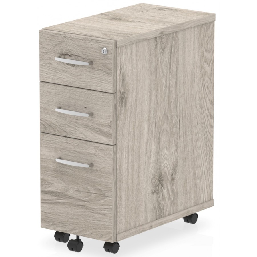 Rayleigh 3 Drawer Tall Narrow Under Desk Pedestal